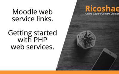 Moodle web service links. Getting started with PHP web services.